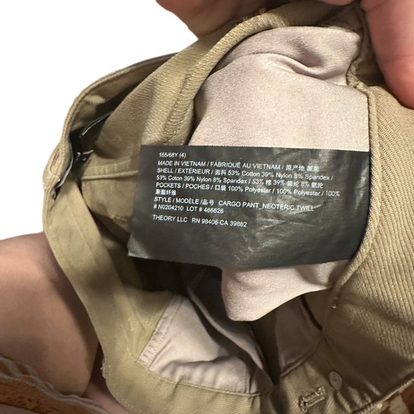 Theory Relaxed Straight-Leg Cargo Pants Size 4 - Picture 7 of 7